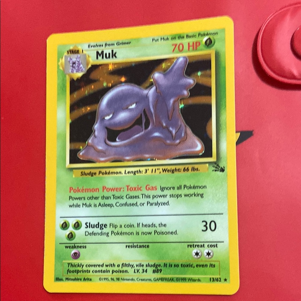 Muk 13/62 Fossil Unlimited - Holo Rare - WOTC 1999 Pokemon Card
